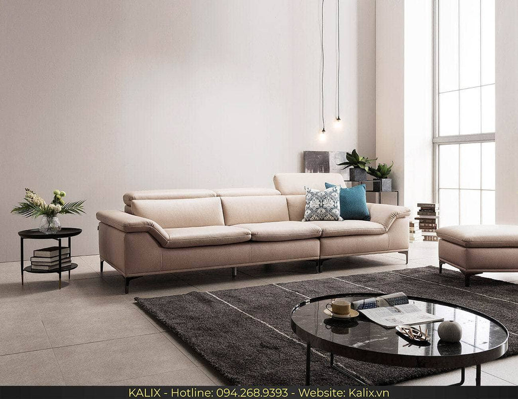 Sofa FORTUNA - Sofa văng bọc da 3 chỗ gật gù KALIX