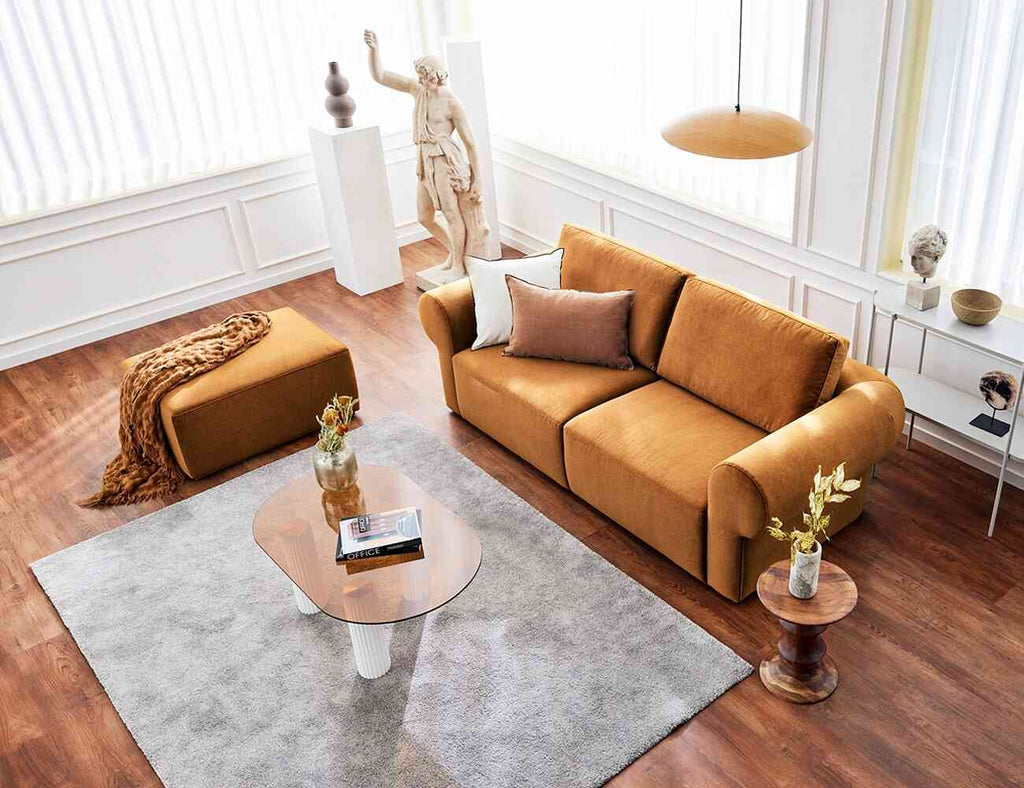 Sofa văng nỉ 2 chỗ tựa liền Grilly 3