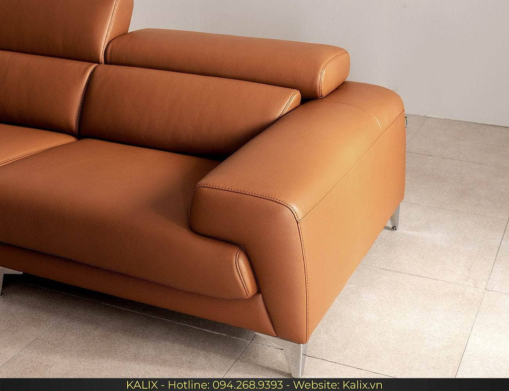 Sofa HUDSON - Sofa văng da 3 chỗ tựa gật gù KALIX