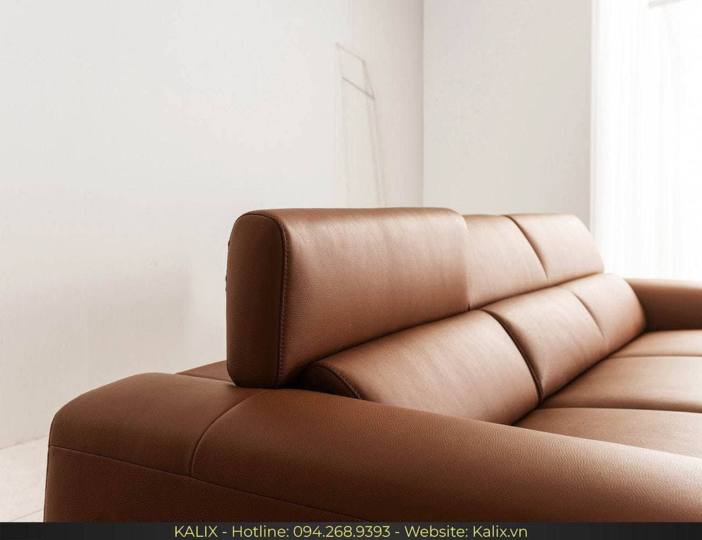 Sofa HUDSON - Sofa văng da 3 chỗ tựa gật gù KALIX