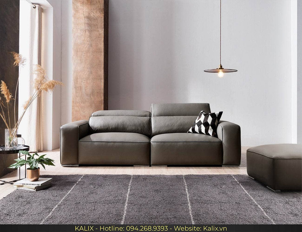 Sofa LEBOSS - Sofa văng da 2 chỗ tựa gật gù KALIX