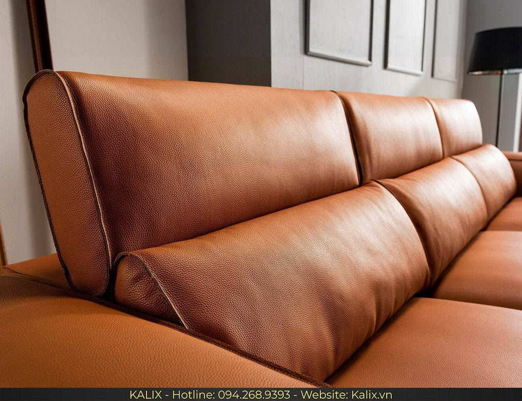 Sofa LEBOSS - Sofa văng da 3 chỗ tựa gật gù KALIX