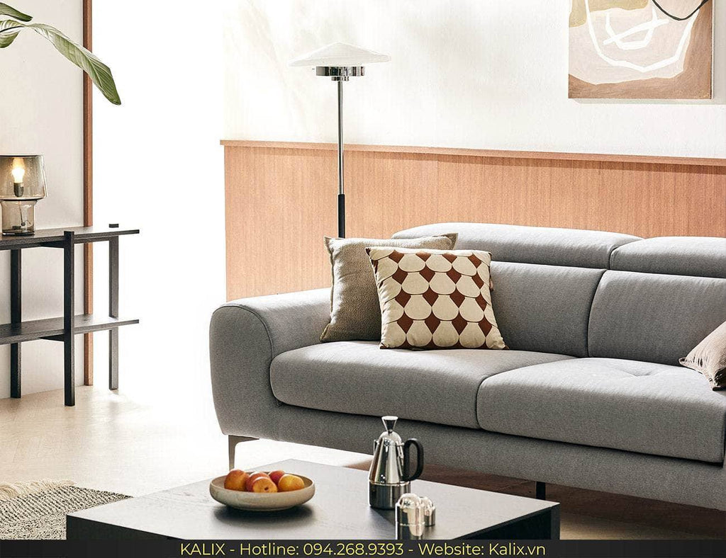 Sofa LOTTEPIE - Sofa văng nỉ 2 chỗ tựa gật gù KALIX