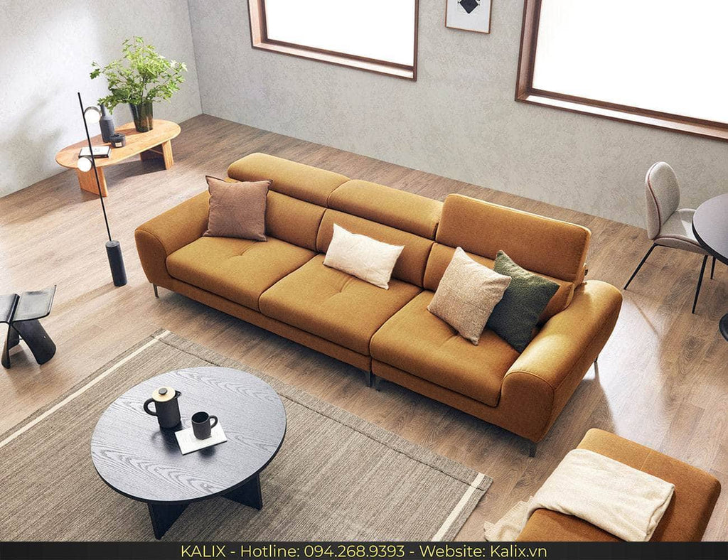 Sofa LOTTEPIE - Sofa văng nỉ 3 chỗ tựa gật gù KALIX