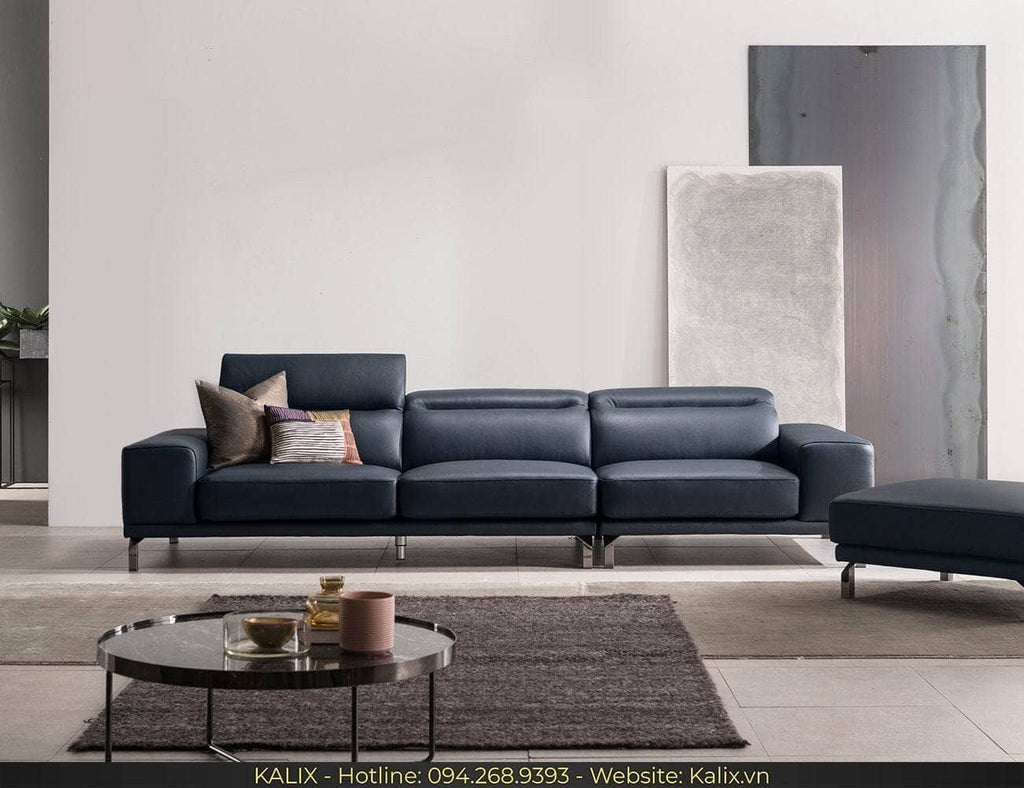 Sofa MILANO - Sofa văng da 3 chỗ tựa gật gù KALIX