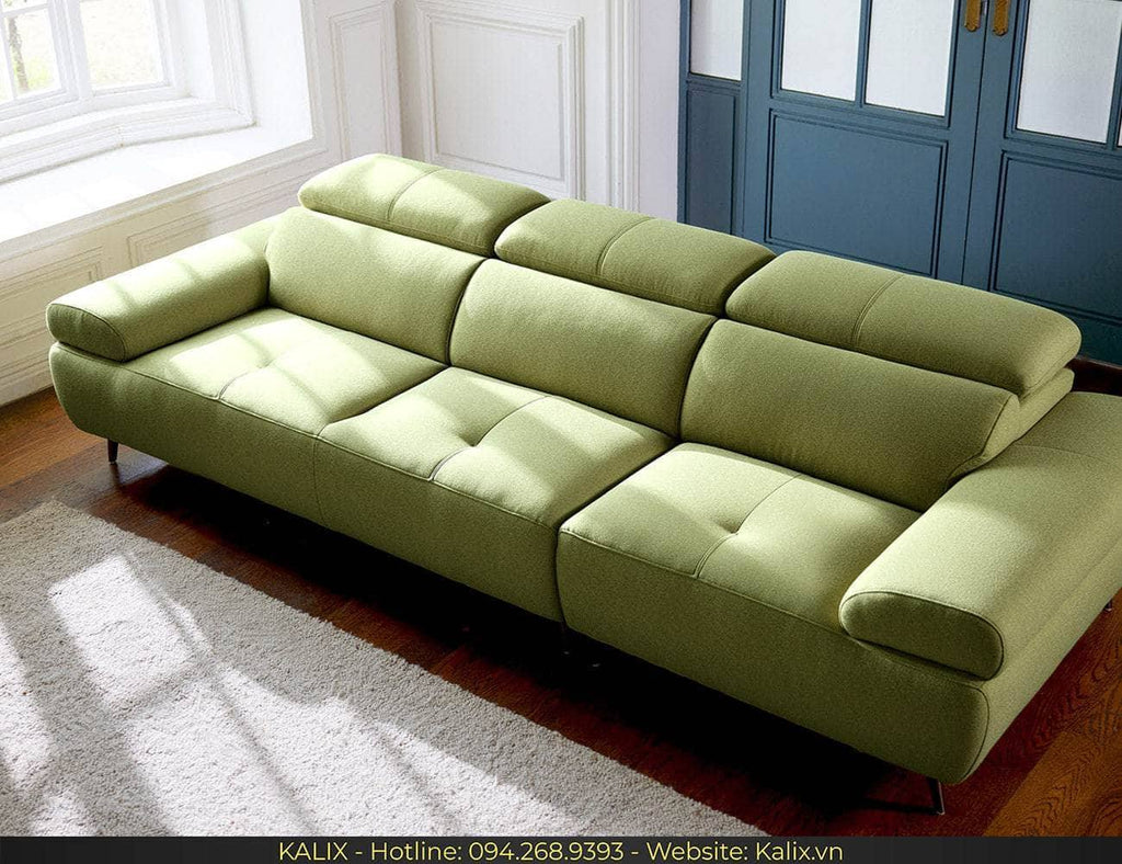 Sofa OAK - Sofa văng nỉ 3 chỗ tựa gật gù KALIX