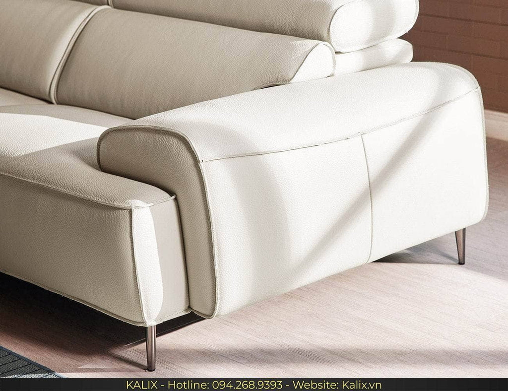 Sofa REY - Sofa văng da 3 chỗ tựa gật gù KALIX