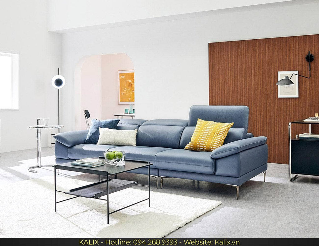 Sofa ROSA - Sofa văng da 3 chỗ tựa gật gù KALIX