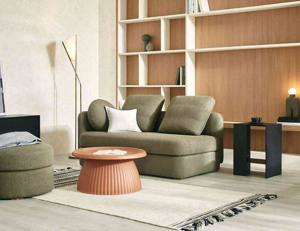 Sofa đơn nỉ xanh rêu sang trọng ELEGANT 1