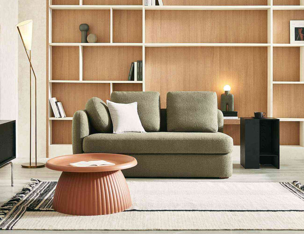 Sofa đơn nỉ xanh rêu sang trọng ELEGANT 2