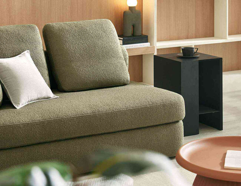 Sofa đơn nỉ xanh rêu sang trọng ELEGANT 3