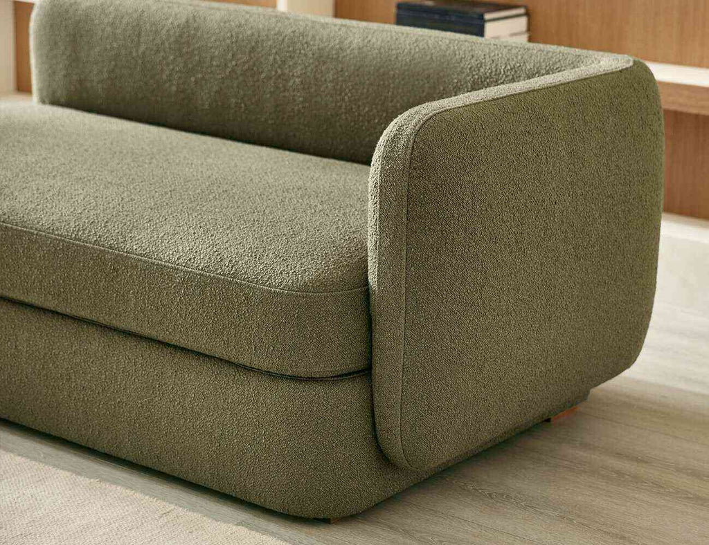 Sofa đơn nỉ xanh rêu sang trọng ELEGANT 4