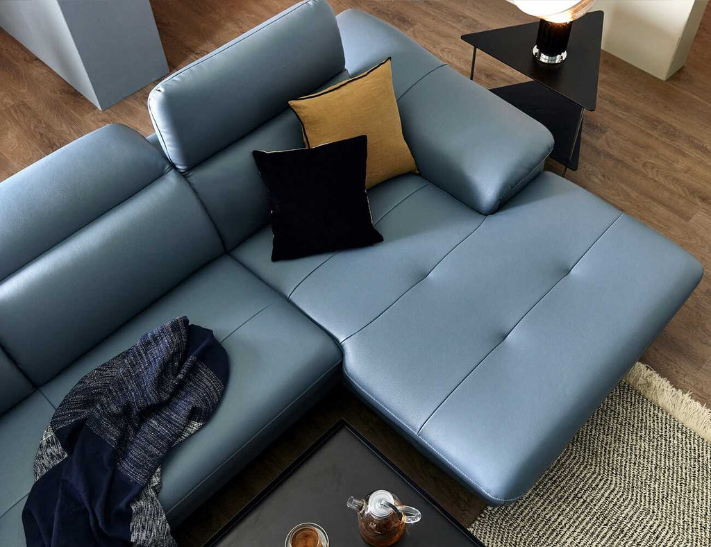 Sofa góc da 3 chỗ tựa gật gù KISSY - 04