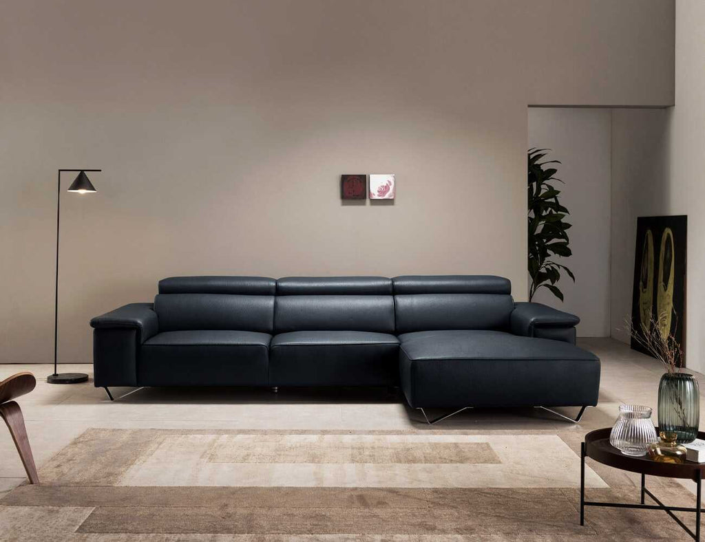 Sofa góc da 3 chỗ tựa gật gù LAMICK - 01