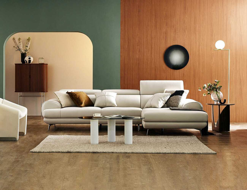 Sofa góc da 3 chỗ tựa gật gù LEYTON - 01