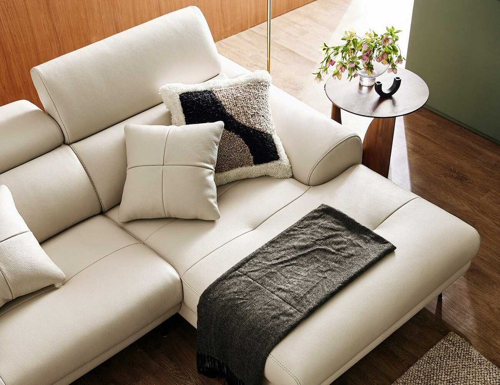 Sofa góc da 3 chỗ tựa gật gù LEYTON - 04