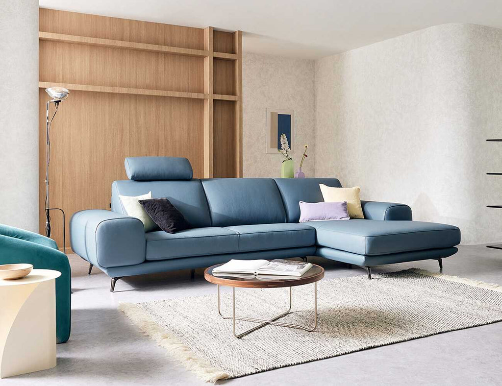 Sofa góc da 3 chỗ tựa gật gù LYNETTE - 08