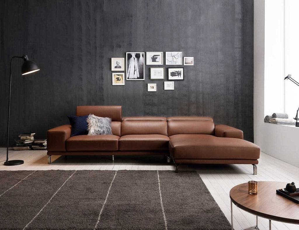 Sofa góc da 3 chỗ có gật gù MILANO - 01