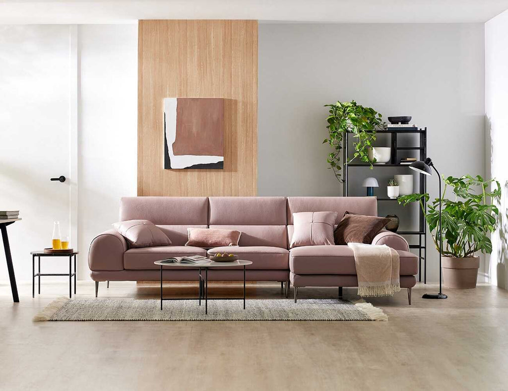 Sofa góc da 3 chỗ tựa gật gù MUNCHAO - 01