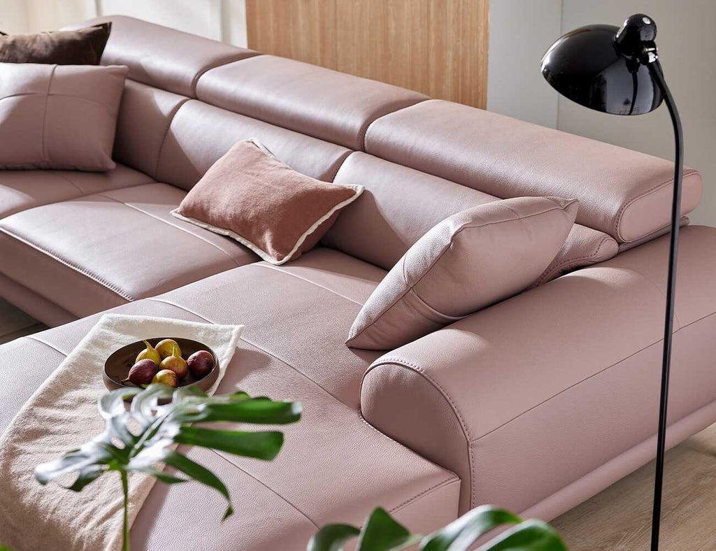 Sofa góc da 3 chỗ tựa gật gù MUNCHAO - 03