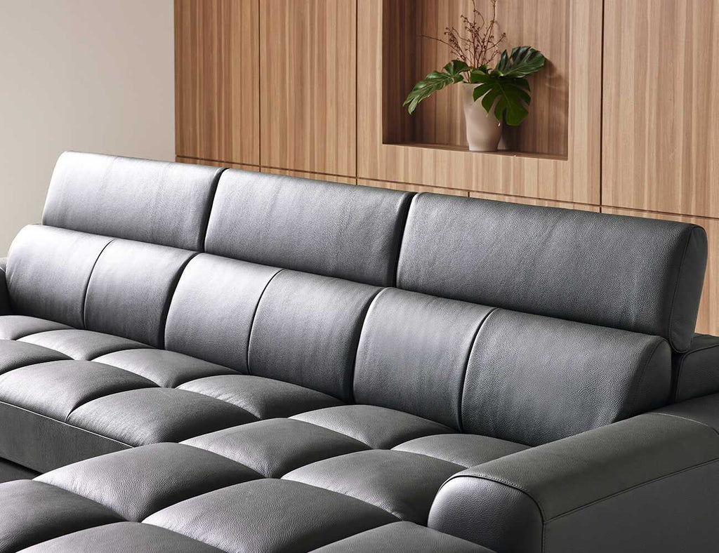 Sofa góc da 3 chỗ tựa gặt gù RASCHELLE - 29