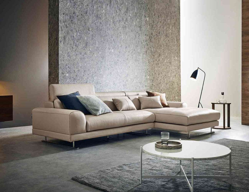 Sofa góc da 3 chỗ tựa gặt gù RASCHELLE - 03