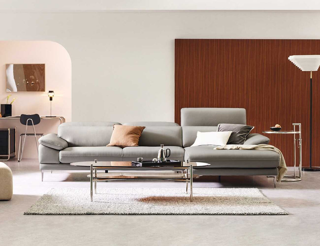 Sofa góc da 3 chỗ tựa gật gù ROSA - 01