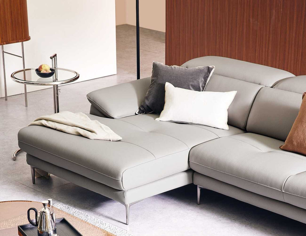 Sofa góc da 3 chỗ tựa gật gù ROSA - 04