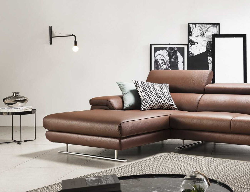 Sofa góc da 3 chỗ tựa gật gù - WESTLIE - 09