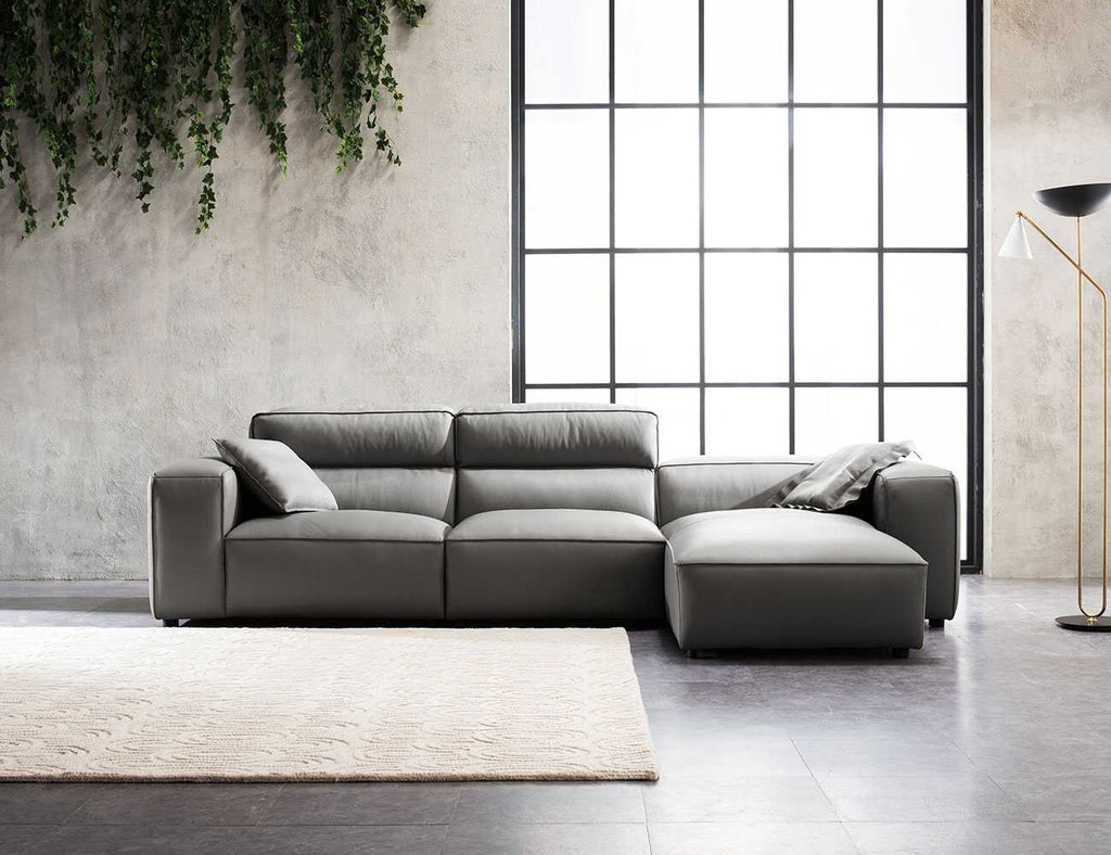 Sofa góc da 3 chỗ tựa liền LEOPINE - 01