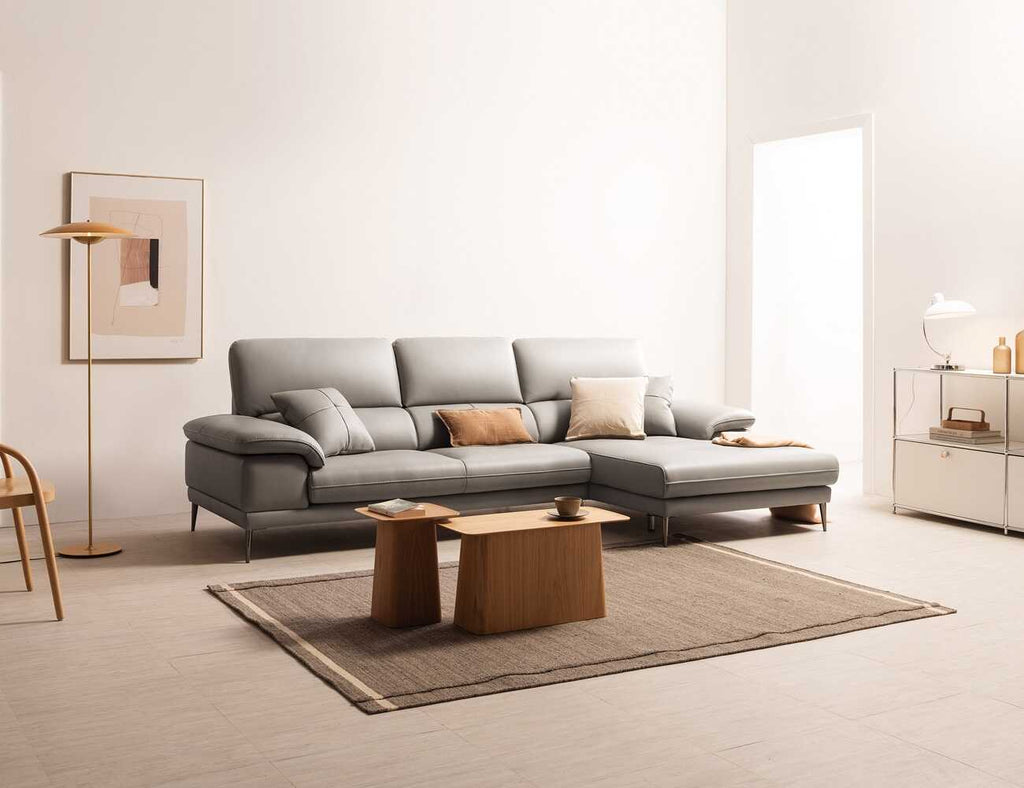 Sofa góc da 3 chỗ tựa liền - VANESSOTA - 22