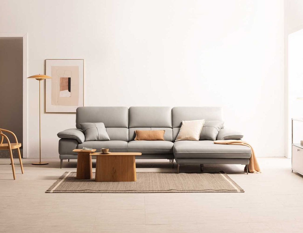 Sofa góc da 3 chỗ tựa liền - VANESSOTA - 21