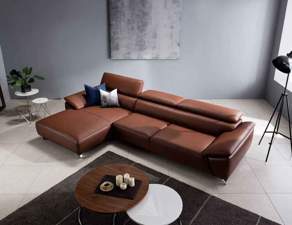 Sofa góc da 3 chỗ tựa liền - ZANDER - 09