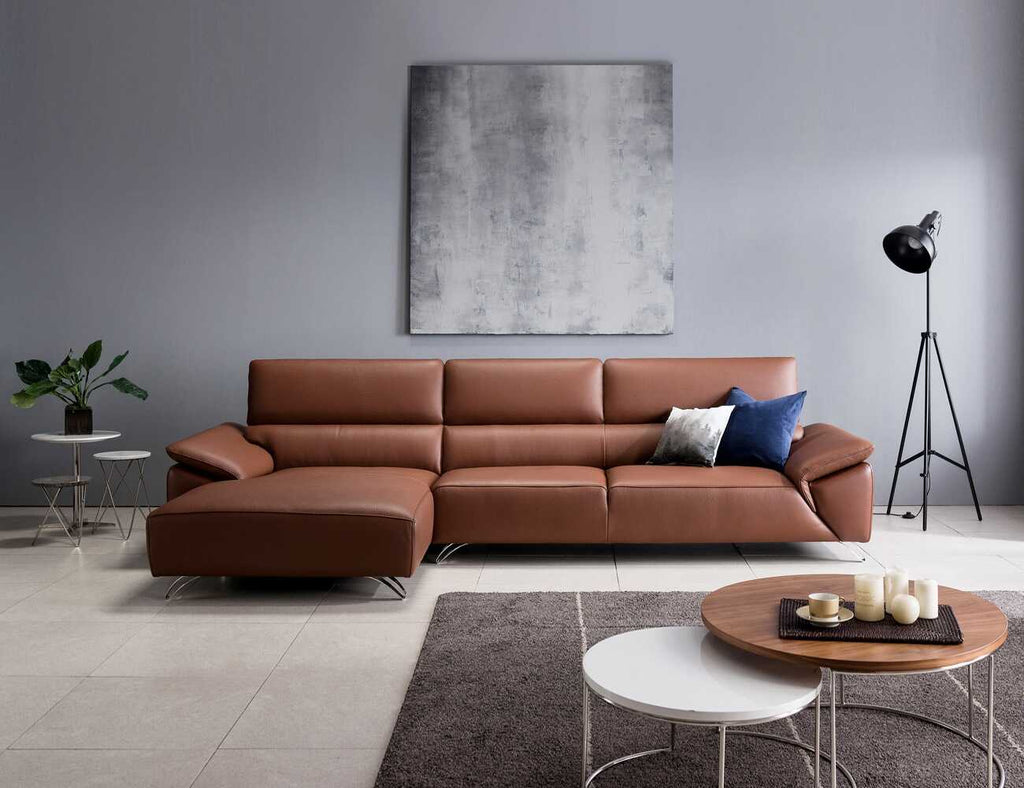 Sofa góc da 3 chỗ tựa liền - ZANDER - 10