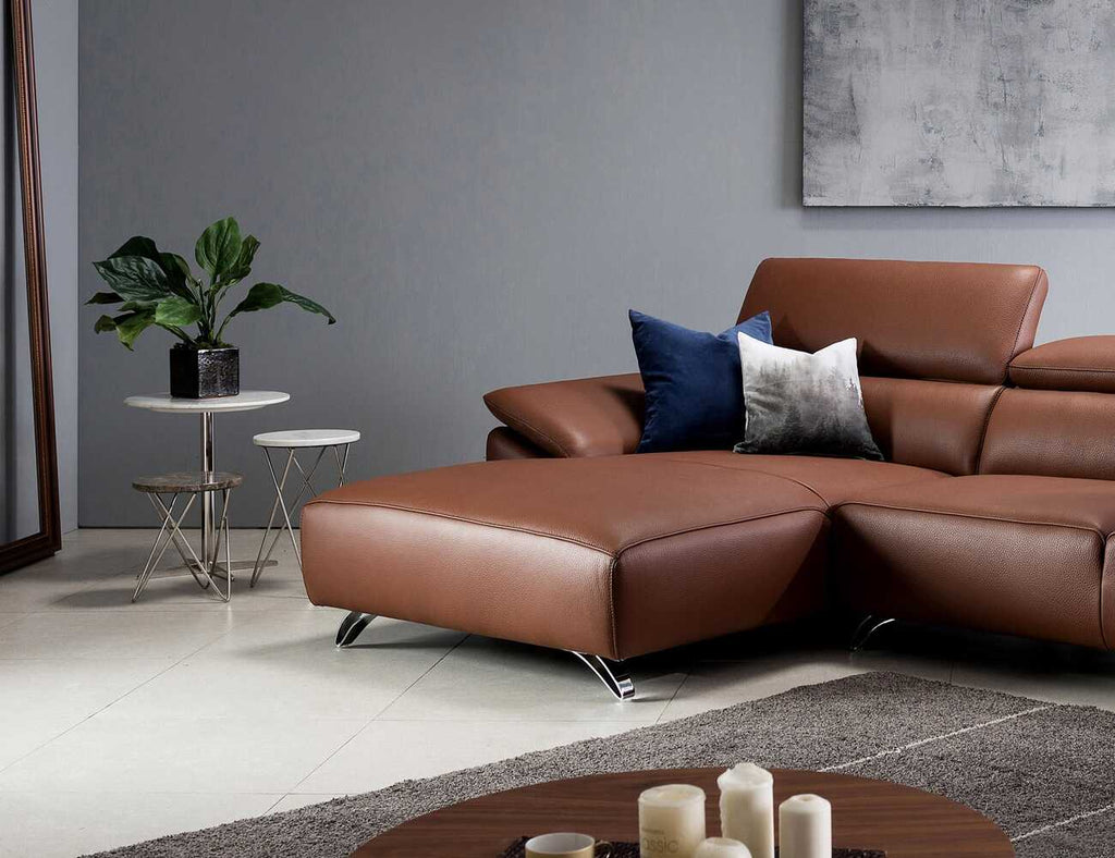 Sofa góc da 3 chỗ tựa liền - ZANDER - 11