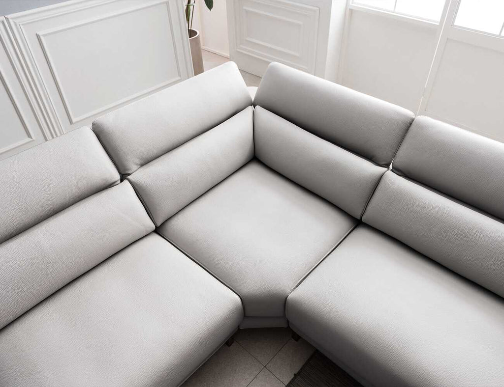 Sofa góc da 4 chỗ tựa gật gù Horan 1