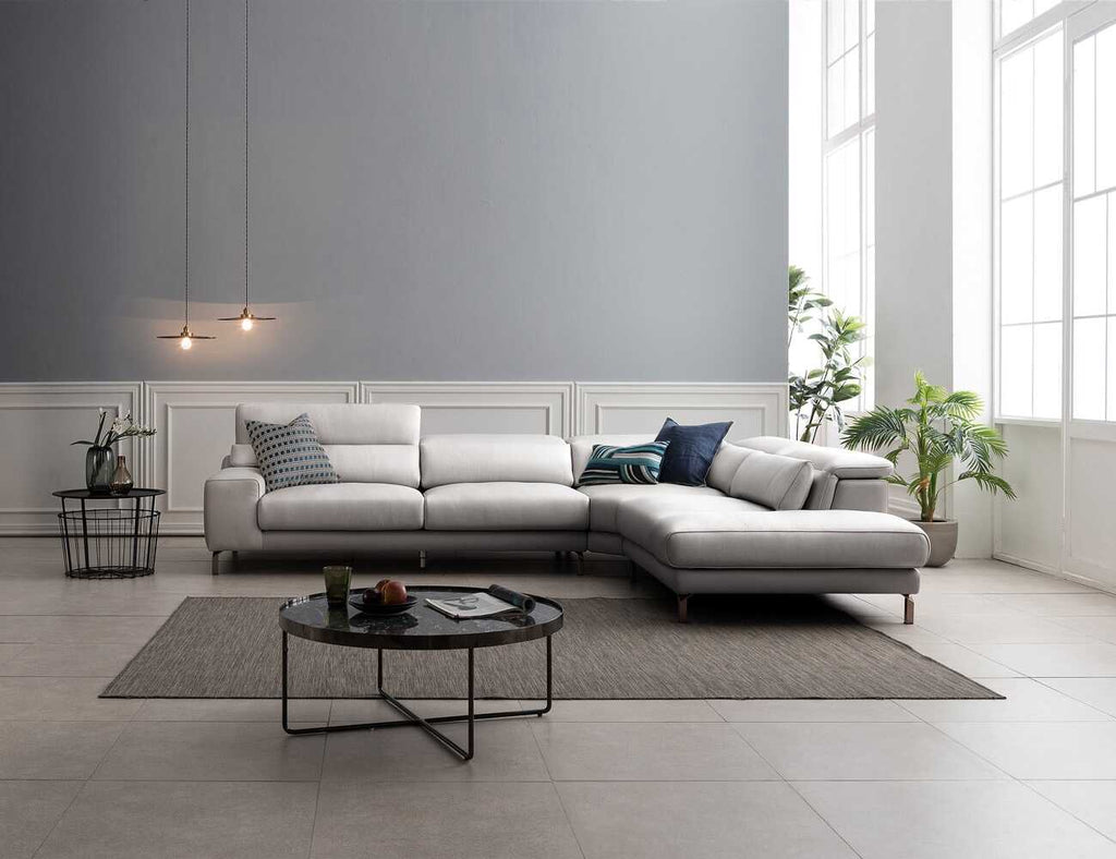 Sofa góc da 4 chỗ tựa gật gù Horan 3