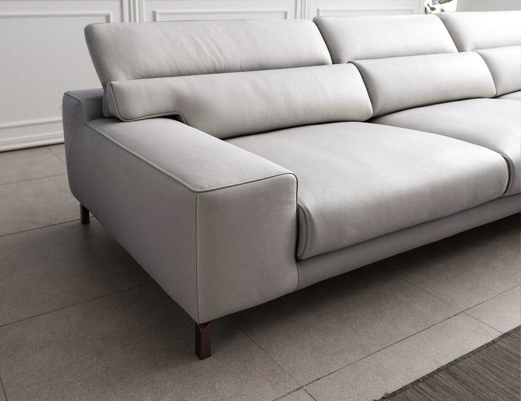 Sofa góc da 4 chỗ tựa gật gù Horan 5