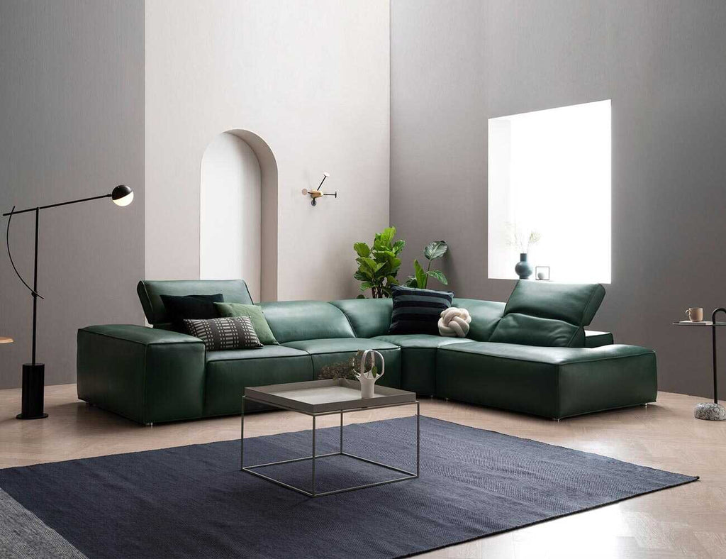 Sofa góc da 4 chỗ tựa gật gù - TERENCE - 19