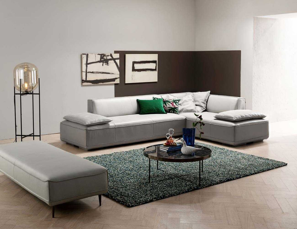 Sofa góc da 4 chỗ tựa liền OLINDO - 01