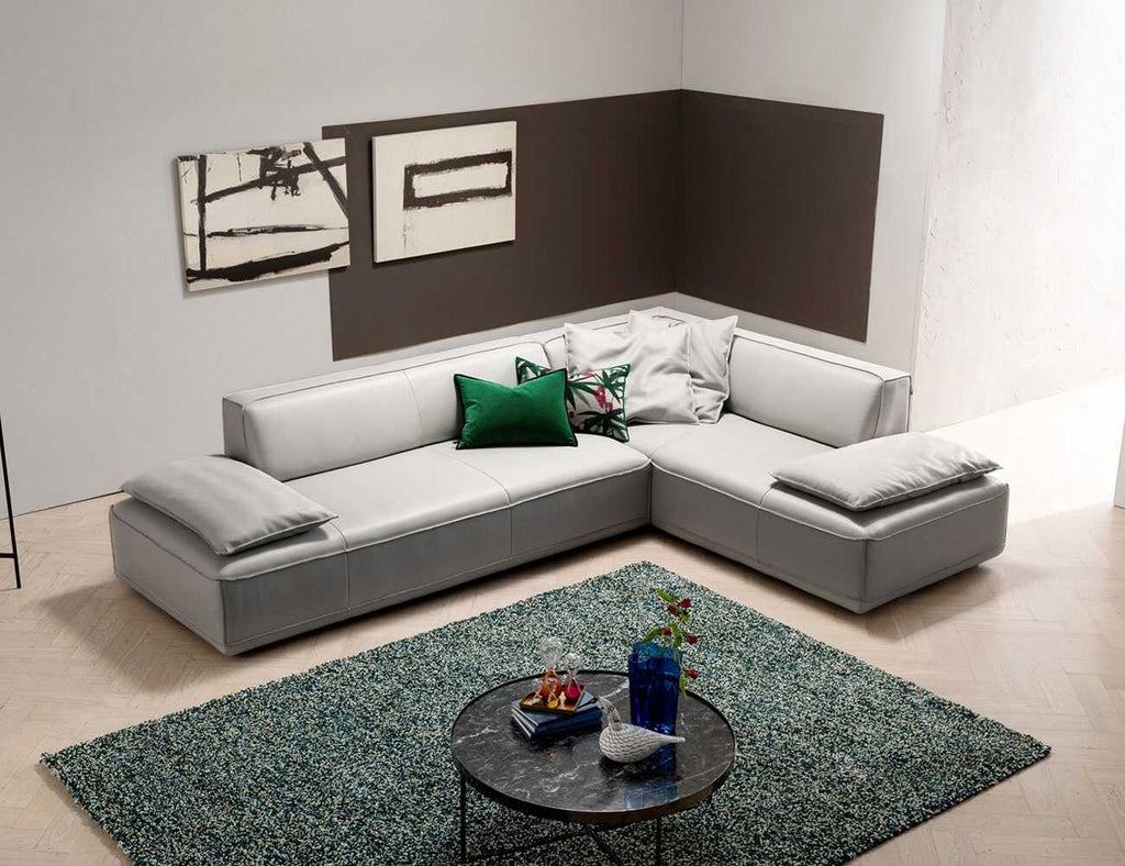 Sofa góc da 4 chỗ tựa liền OLINDO - 02