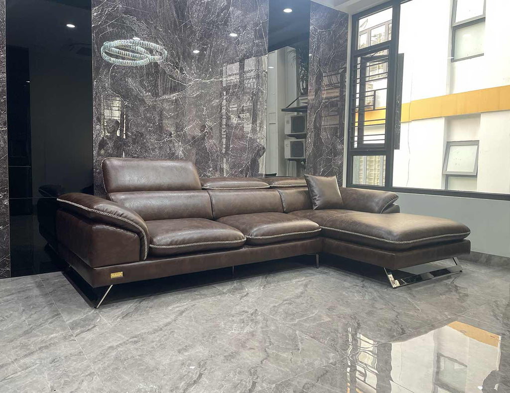 Sofa góc da tựa gật gù - TOSCANA - 09