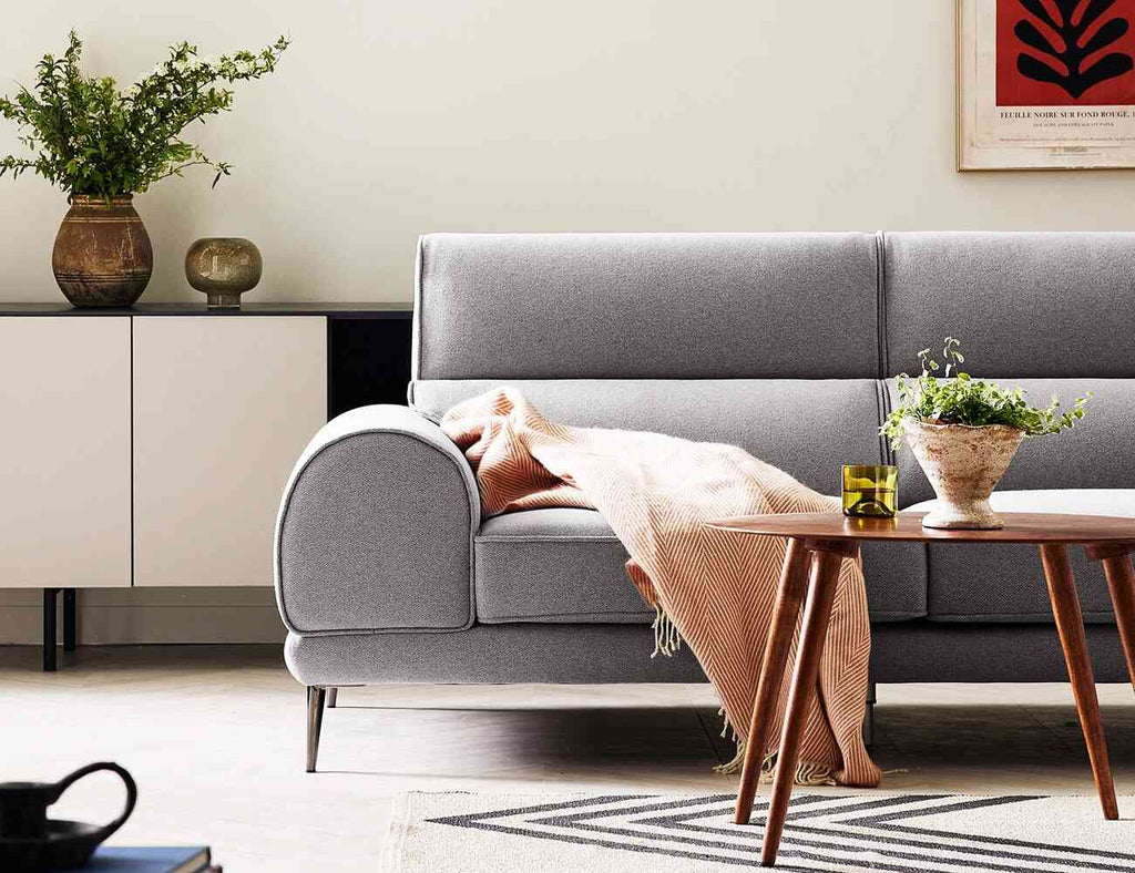 Sofa góc nỉ 3 chỗ tựa gật gù MUNCHAO - 03