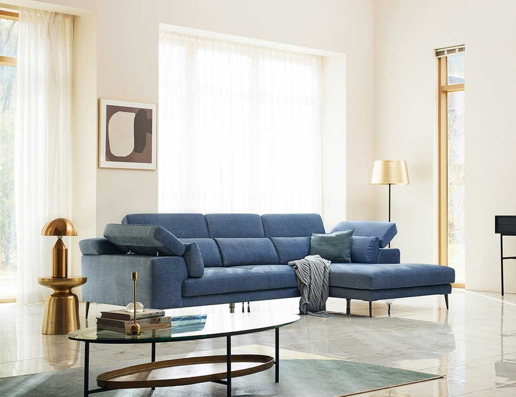 Sofa góc nỉ 3 chỗ gật gù - VACCO - 18