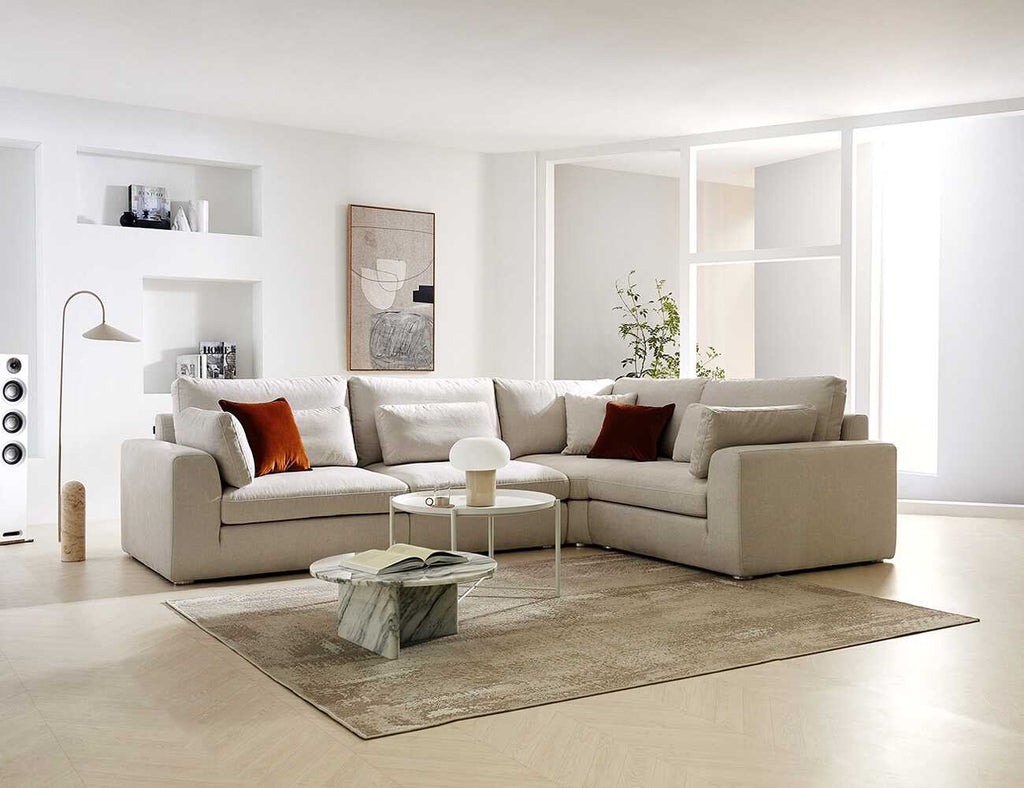 Sofa góc nỉ 3 chỗ tựa liền Humbert 3