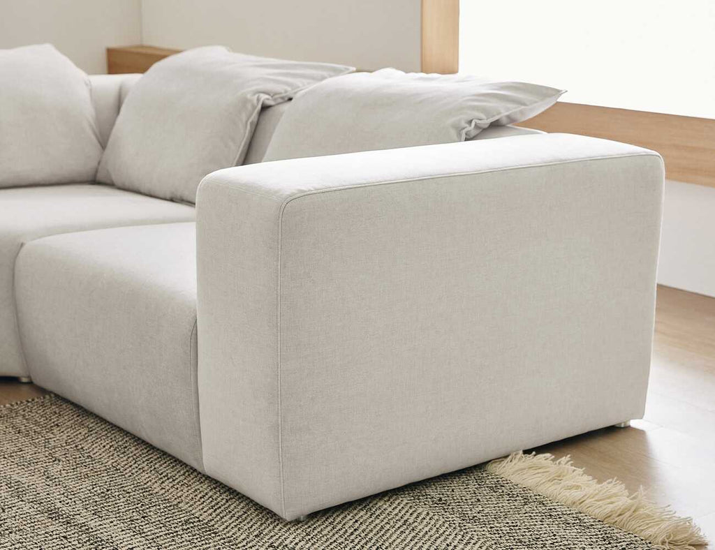 Sofa góc nỉ 3 chỗ tựa liền LEAH - 04