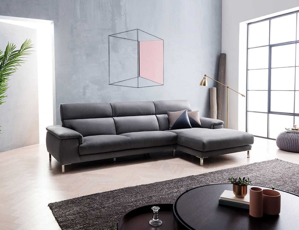 Sofa góc nỉ 3 chỗ tựa liền - SUS - 08