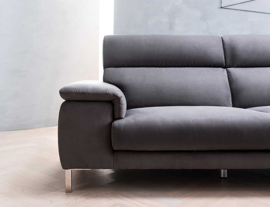 Sofa góc nỉ 3 chỗ tựa liền - SUS - 11