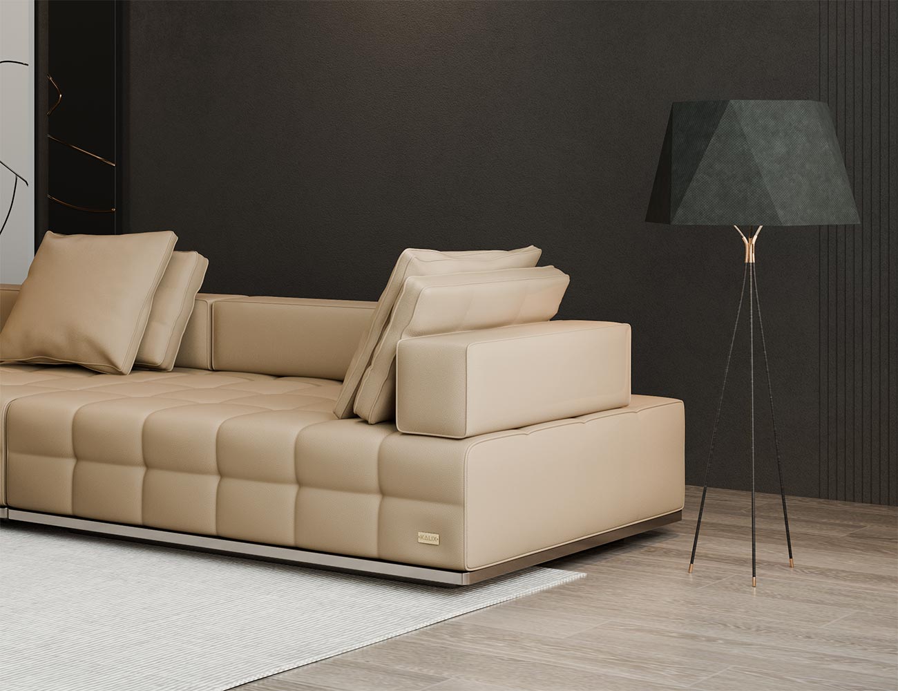 Sofa góc nỉ tựa gối - Heaven - Kalix - 29