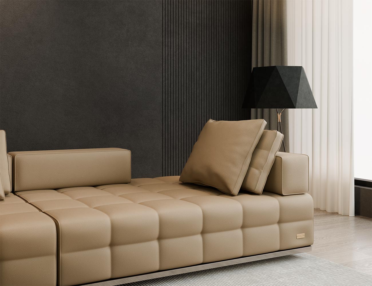 Sofa góc nỉ tựa gối - Heaven - Kalix - 30